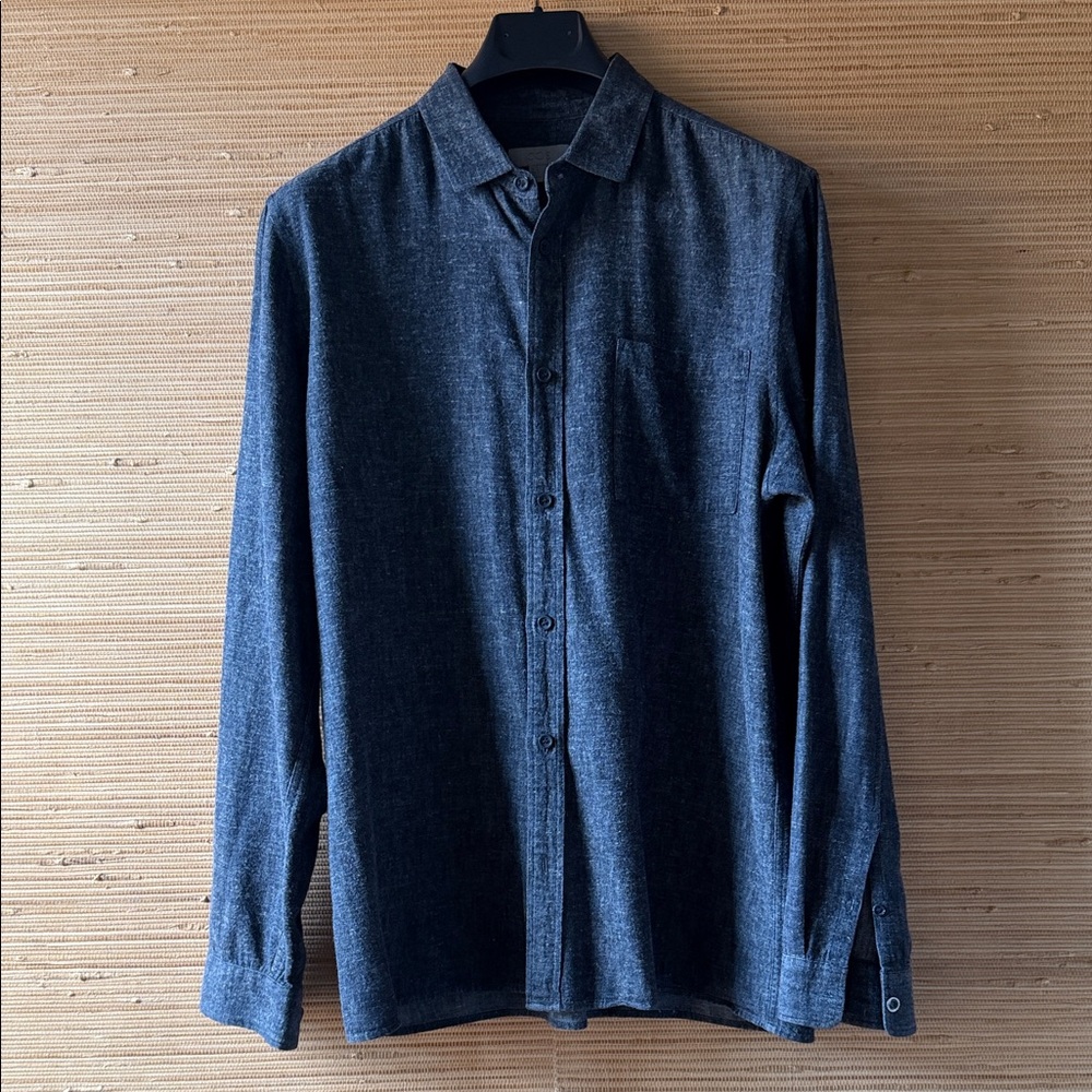 COS Dark Gray / Blue Casual Button Down Shirt
